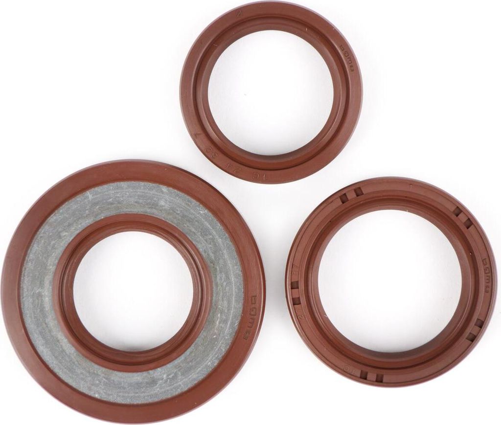 Wellendichtringsatz BGM Motor, FKM 24mm für Vespa Smallframe 24mm Kurbelwelle Lichtmaschinenseite für ETS Vespa V50, V90, SS50, SS90, PV125, ET3,...