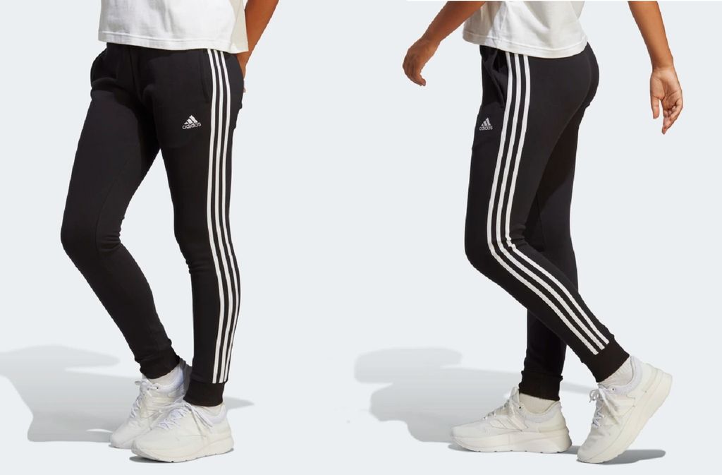 adidas Essentials 3-Streifen French Terry Cuffed Damen Trainingshose : M Grösse - Bekleidung: M