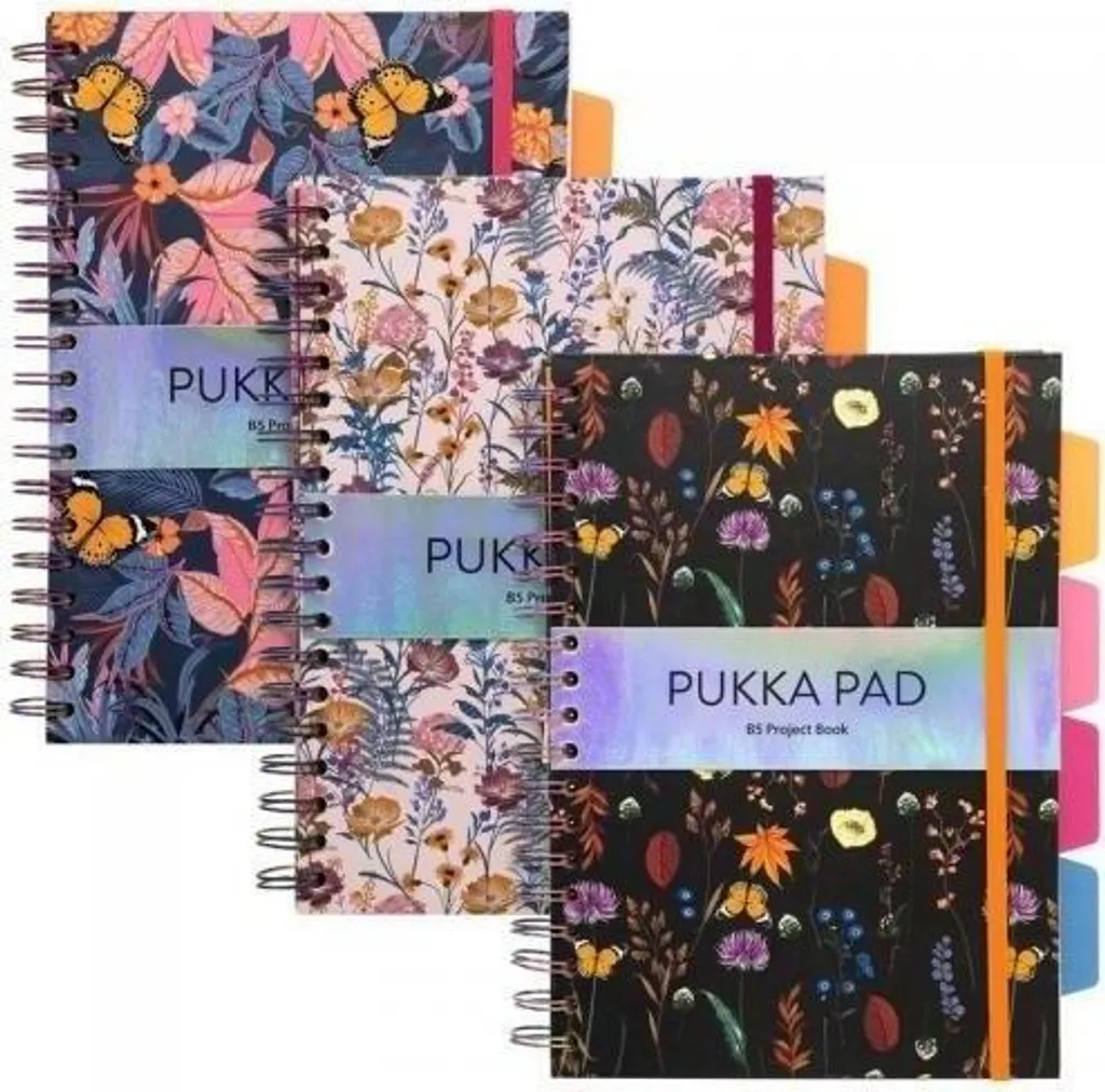 Cahier de Notes B5 Pukka Pad Bloom - Idéal pour Étudiants et Professionnels