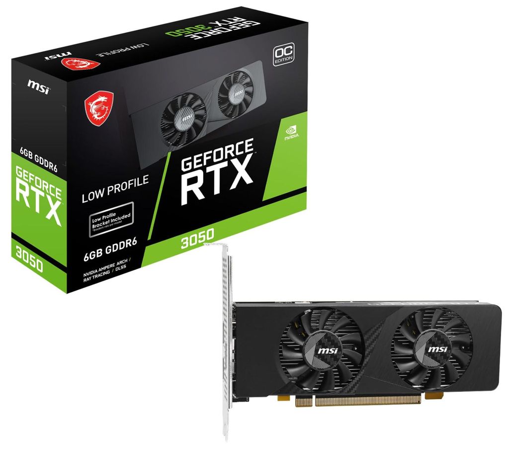 MSI GeForce RTX 3050 LP E 6G OC Grafikkarte mit 6 GB GDDR6, Produktbild 
