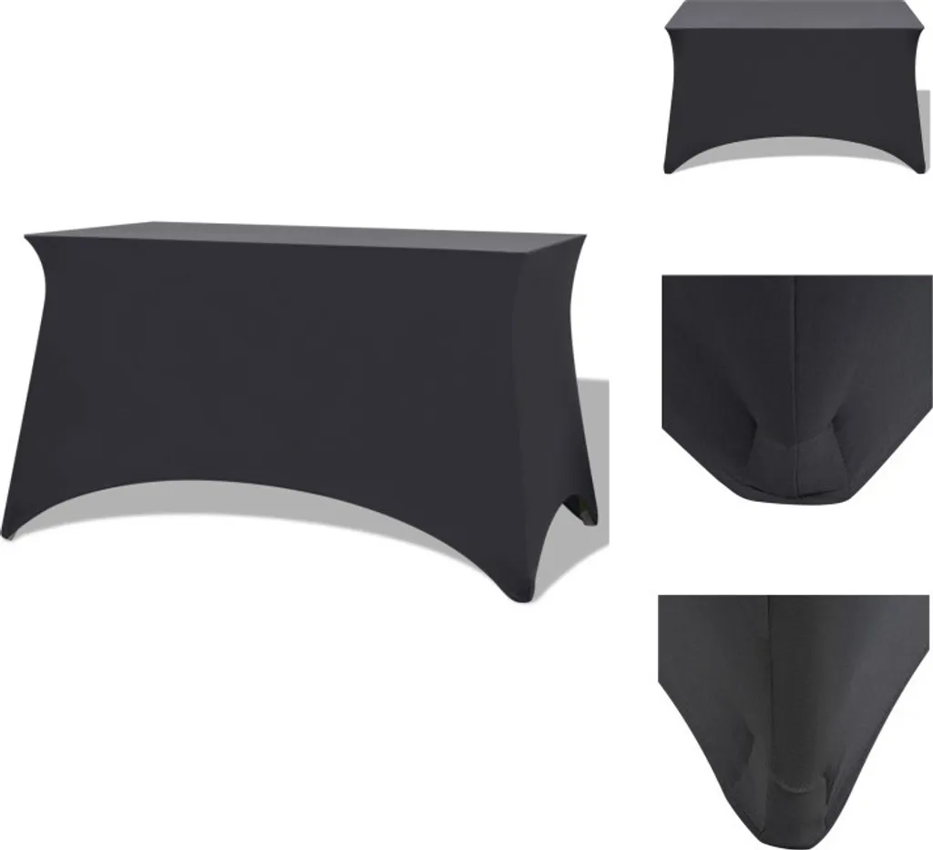 vidaXL Copritavolo Elastico Antracite 2 pz 120x60,5x74 cm - Offerta