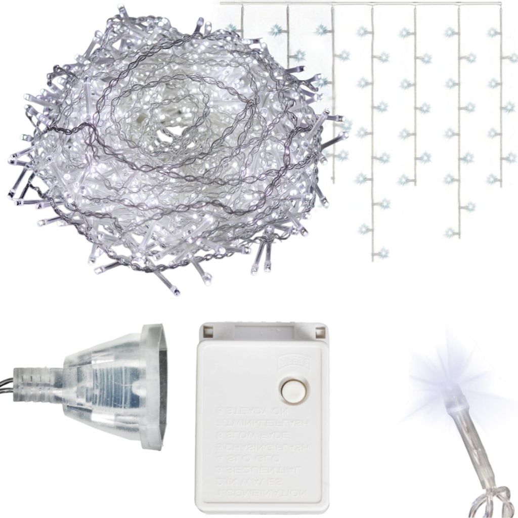 Sople 500 Led Kurtyna Lampki Zewnętrzne Ip44 Białe Zimne Zdjęcie produktu 