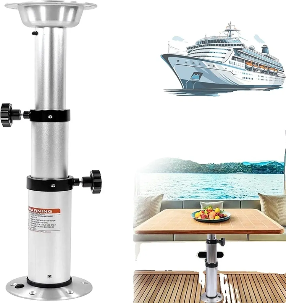 Pied de table modulable anti-corrosion 43-71 cm pour bateau et van