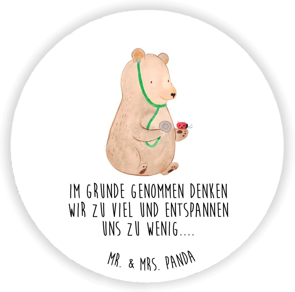 Mr. & Mrs. Panda magnet Bär Arzt - Weiß - Geschenk, whiteboardmagnet, für pinwand, büromagnete, Professor, Teddy, Professorin, pinnwand, Ärzti...