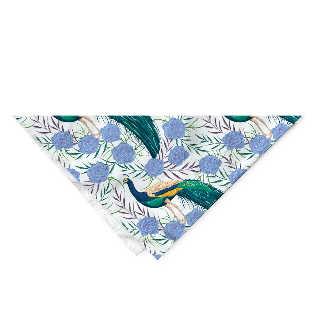 ABAKUHAUS Bandana Cani/Gatti 55cm | Pavone Vintage Multicolore - 2