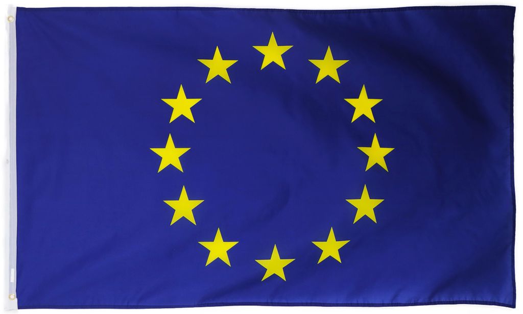 INQUARK 90 x 150 cm EU Flagge mit zwei Metallösen Produktbild 