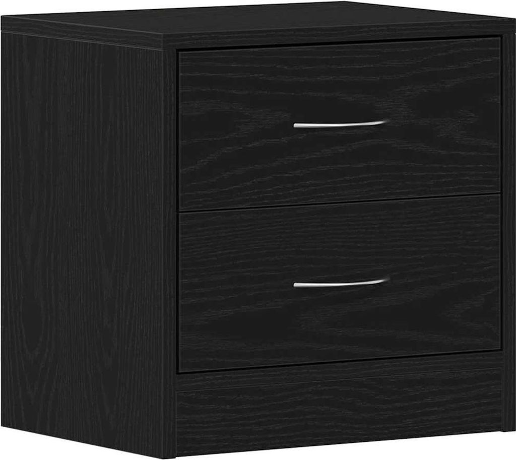 Nachttisch Schwarz Eichen-Optik 40x30x40 cm Holzwerkstoff