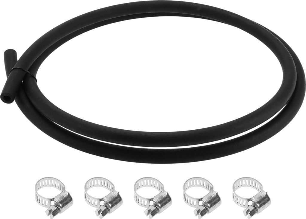 1/4" Kraftstoffleitungssatz 5ft Vakuumschlauch Automobil-Kraftstoffschlauch mit 5 Schellen 1 Set