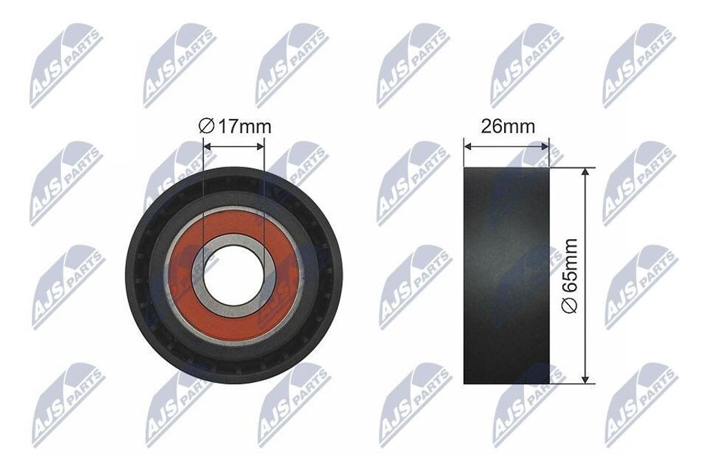 NTY RNK-PL-021 Umlenkrolle Keilrippenriemen für OPEL Corsa Produktbild 