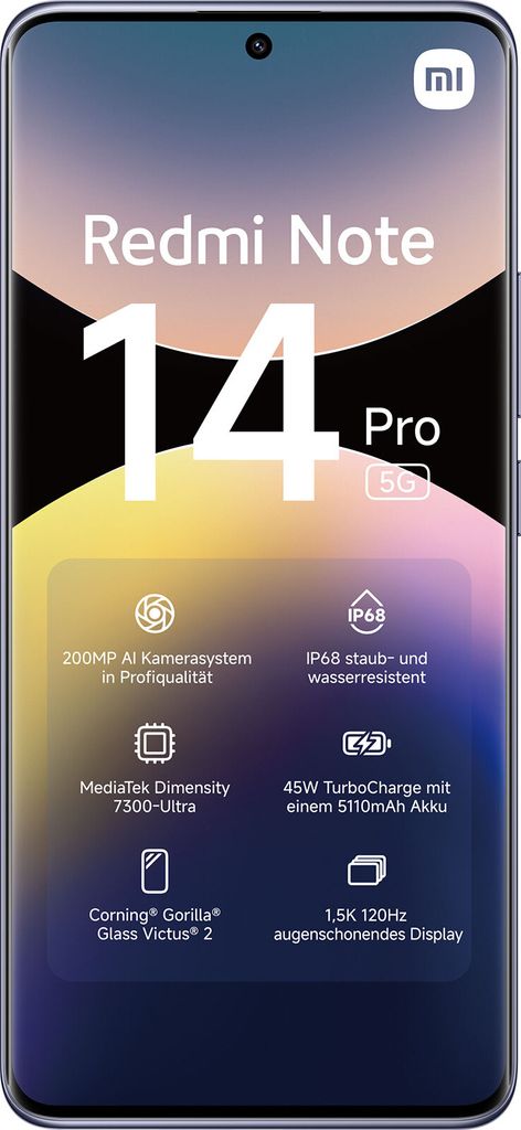 Xiaomi Redmi Note 14 Pro 5G 8GB/256GB Lavendel Lila Produktbild 