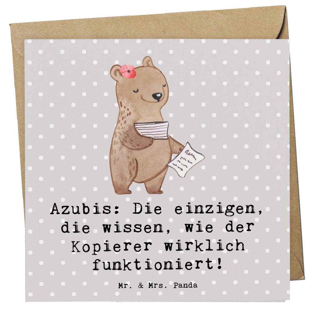 Mr. & Mrs. Panda Grußkarte Auszubildende Kopierer - Grau Produktbild 