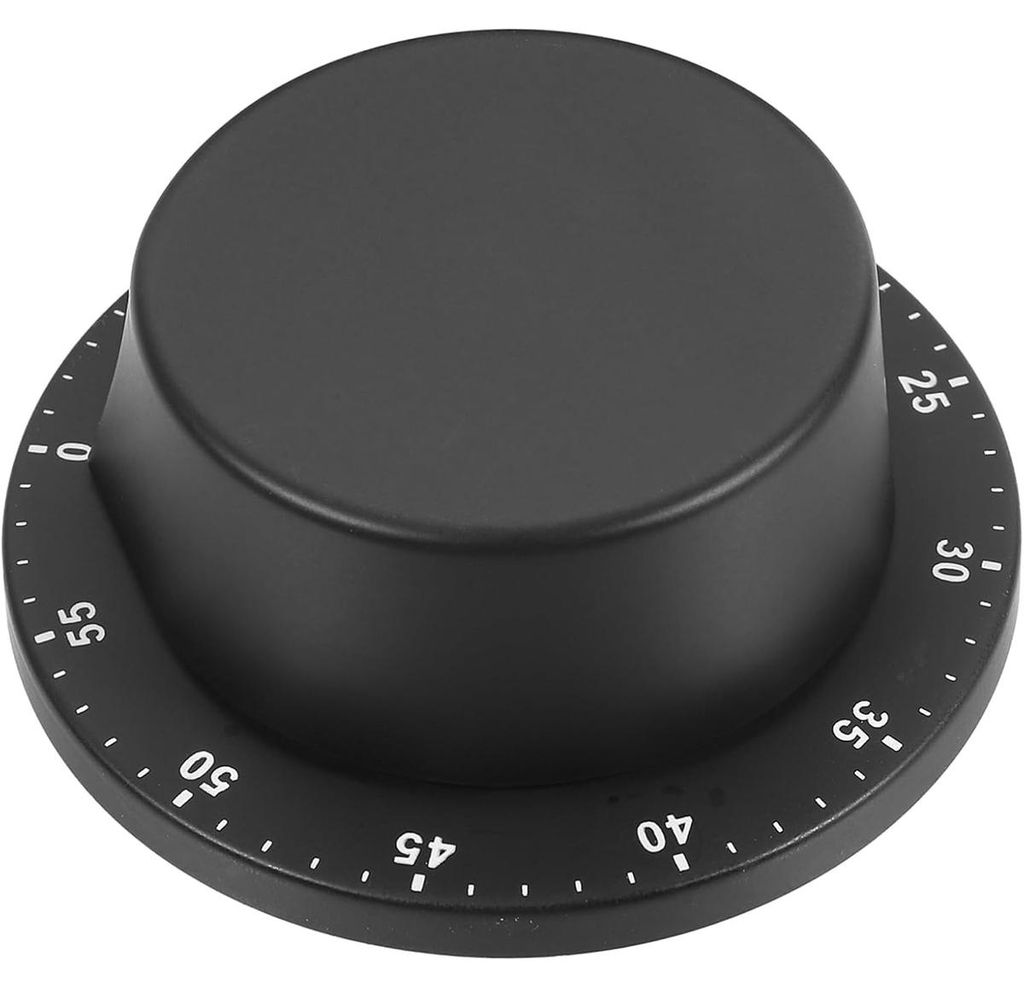 Mechanischer Küchentimer aus Edelstahl – magnetisch – Countdown Timer (60 Min) ohne Batterie, klassischer Koch-Timer für die Küche