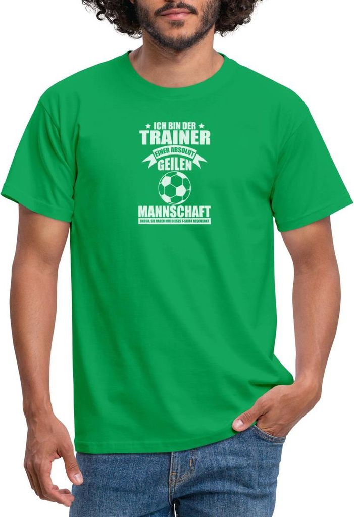 Spreadshirt Trainer Einer Absolut Geilen Mannschaft Fußballteam Männer T-Shirt, L, Kelly Green