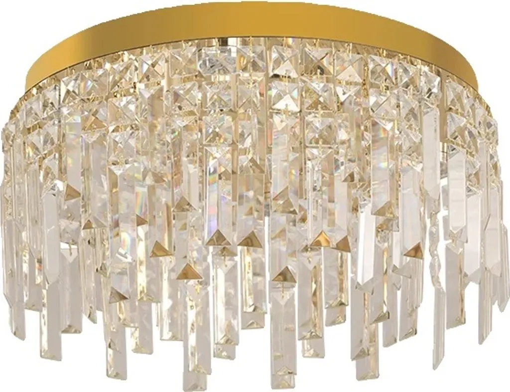 Lampe moderne en cristal Dia 40CM Gold, luminaire doré chic réglable