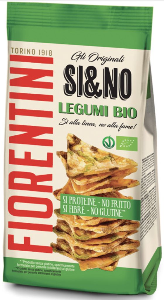 CHRUPKI KUKURYDZIANE PIRAMIDKI Z MIXEM WARZYW STRĄCZKOWYCH BEZGLUTENOWE 80 g - FIORENTINI