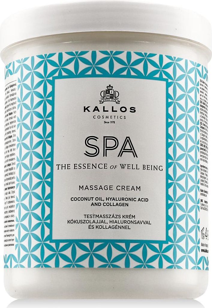 Crème de massage Kallos SPA 1000 ml Image du produit 
