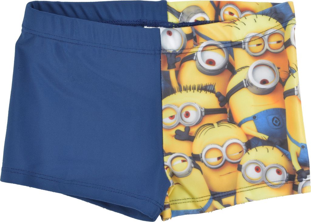 Minions Badehose für Jungen – Minions allover Schwimmhose Badekleidung Kinder Blau 98-104