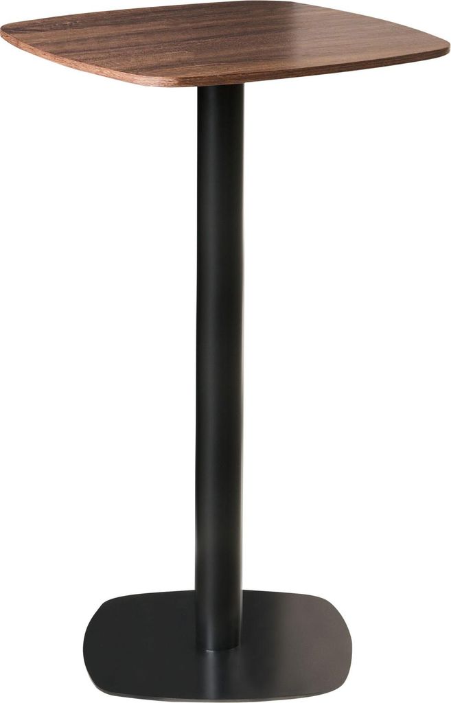 BELIANI Outdoor Bartisch Dunkelbraun u. Schwarz MDF-Platte Produktbild 