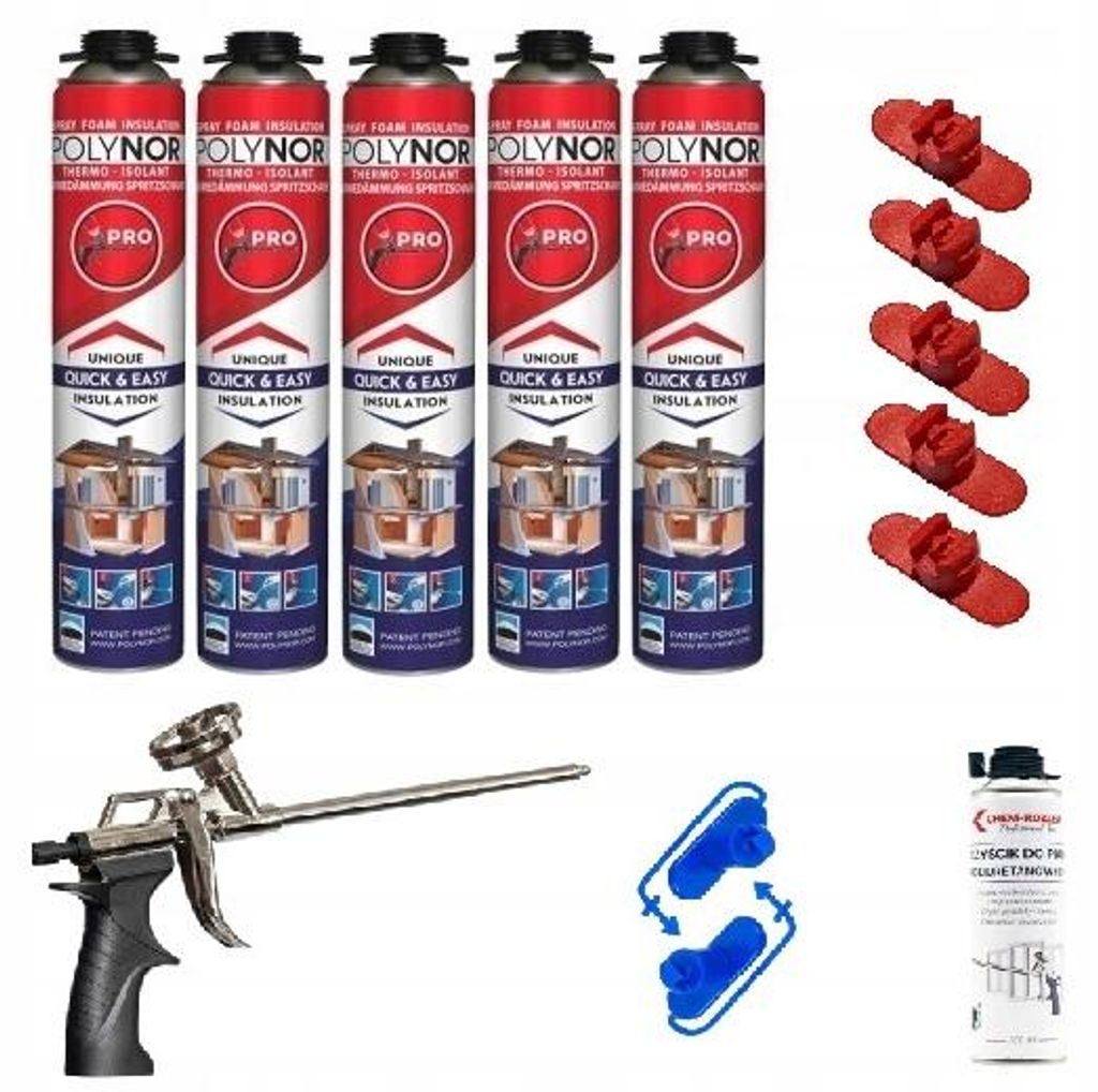 POLYNOR PRO Isolier-Sprühschaum, 14 Stück Produktbild 