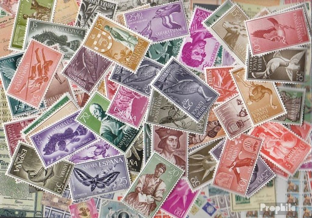 Briefmarken Spanisch Sahara 150 verschiedene Marken Produktbild 