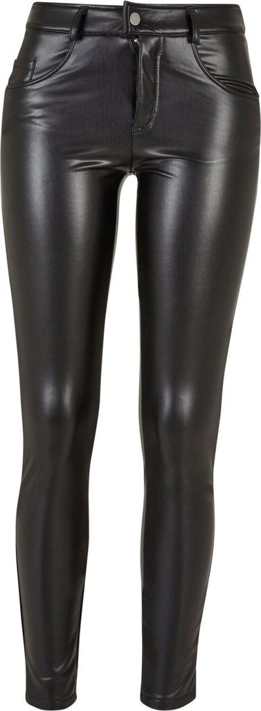 Urban Classics Ladies - Kunstleder Hose schwarz - W28