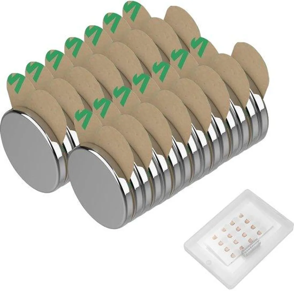 Disques magnétiques autocollants 8x8 mm - Aimants néodyme extra plats