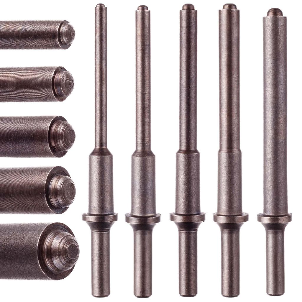 5-Teiliges Set Mit Nit-Ausstechern Für Drucklufthammer, Runder Aufnahmer 150 Mm