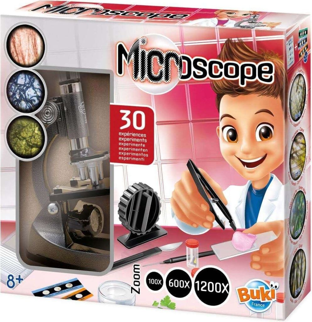 Set di microscopi giocattolo Buki con 30 esperimenti e Immagine del prodotto 