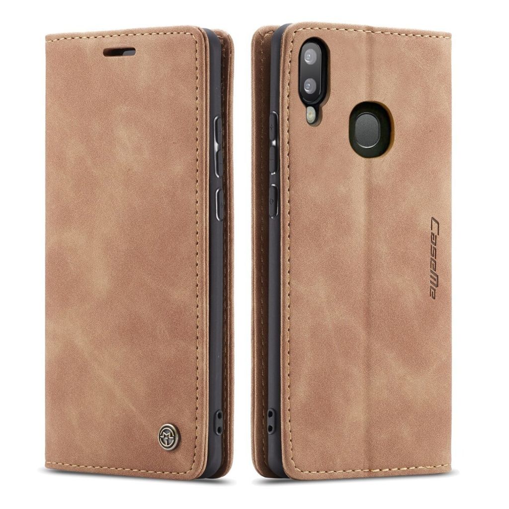 Etui z klapką na telefon Samsung Galaxy A40 jasnobrązowe Zdjęcie produktu 