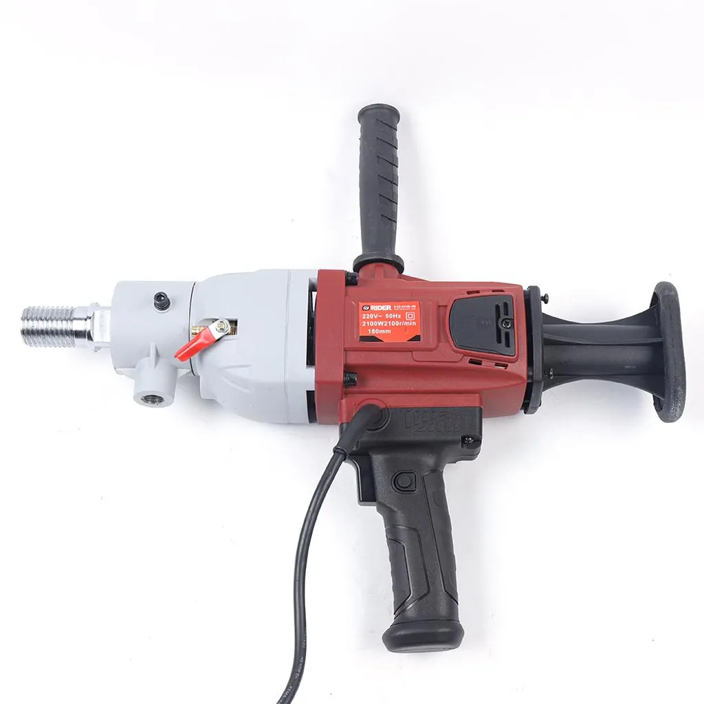 Foreuse à béton 2200W portable avec support de perçage modulable rouge