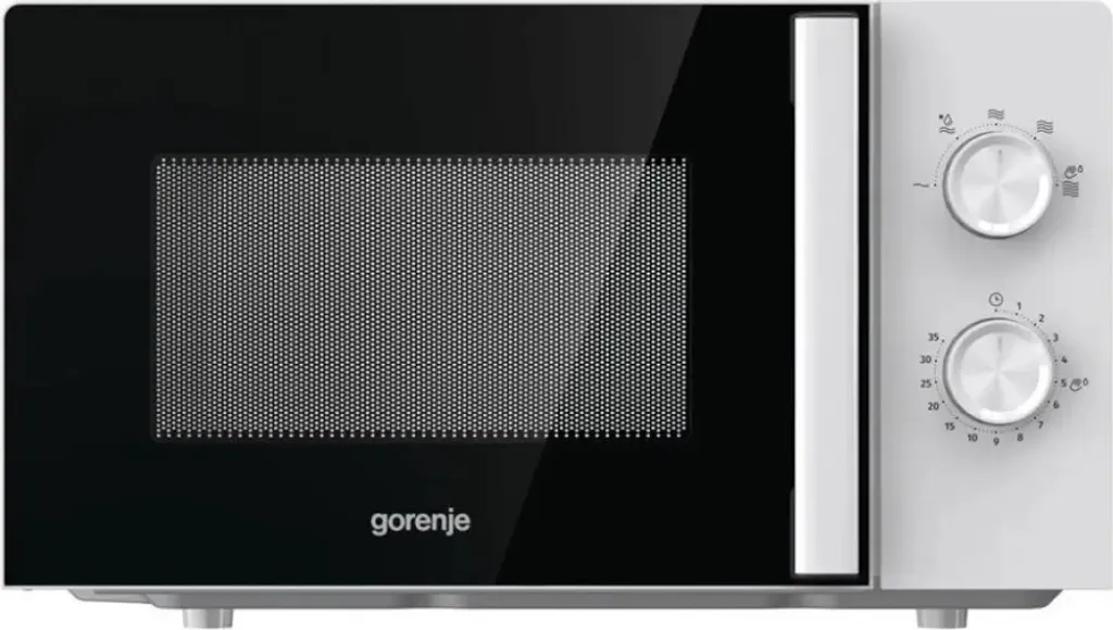 Four à micro-ondes posable Gorenje 20L blanc avec fonction gril intégré