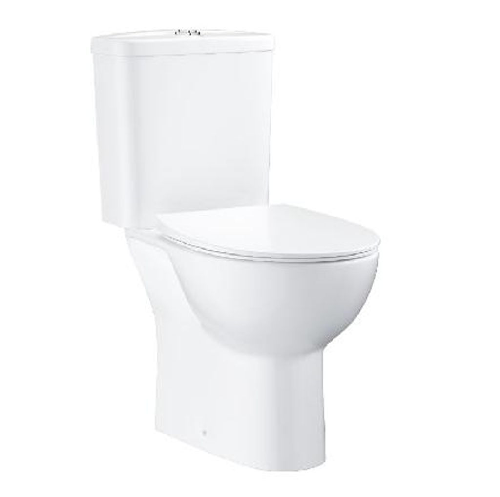 Grohe Bau Ceramic - Set WC-Kombi mit Spülkasten und Softclose-Sitz, Rimless, DualFlush, alpinweiß