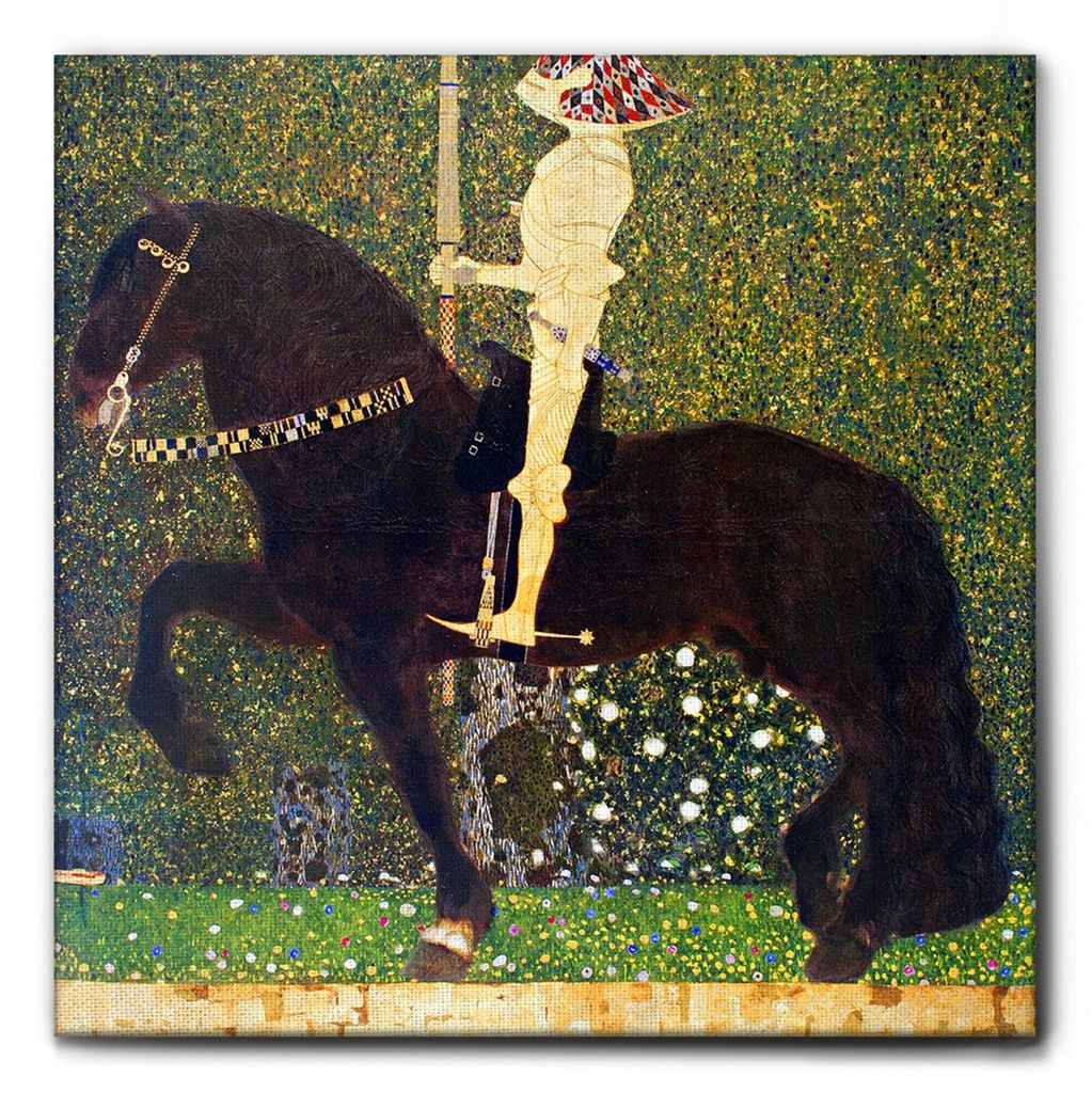 Giallobus - Der goldene Ritter - Gustav Klimt - 70L x 70B cm - Bild - Leinwand mit Standardrahmen