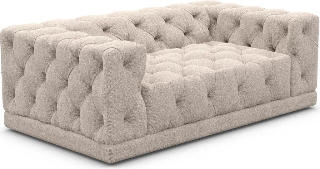Strukturstoff 2-Sitzer Couch Meliva Beige