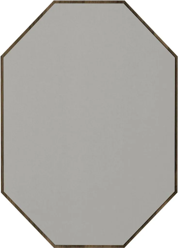 Dmora Specchio Giudice 2x70h cm Marrone Noce, Forma Ottagonale Materiale Struttura in Legno Nobilitato