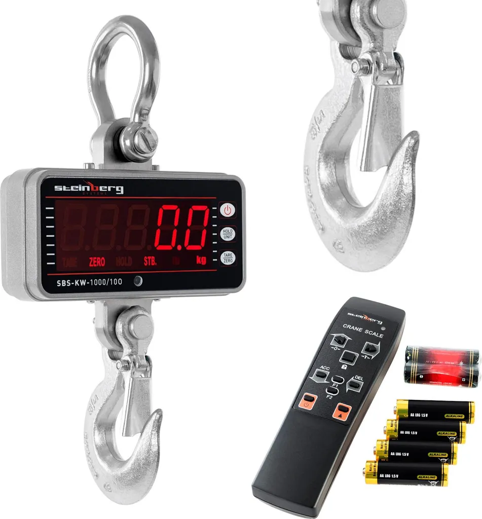 Balance de grue robuste 1000kg avec écran LED et commande à distance - 8