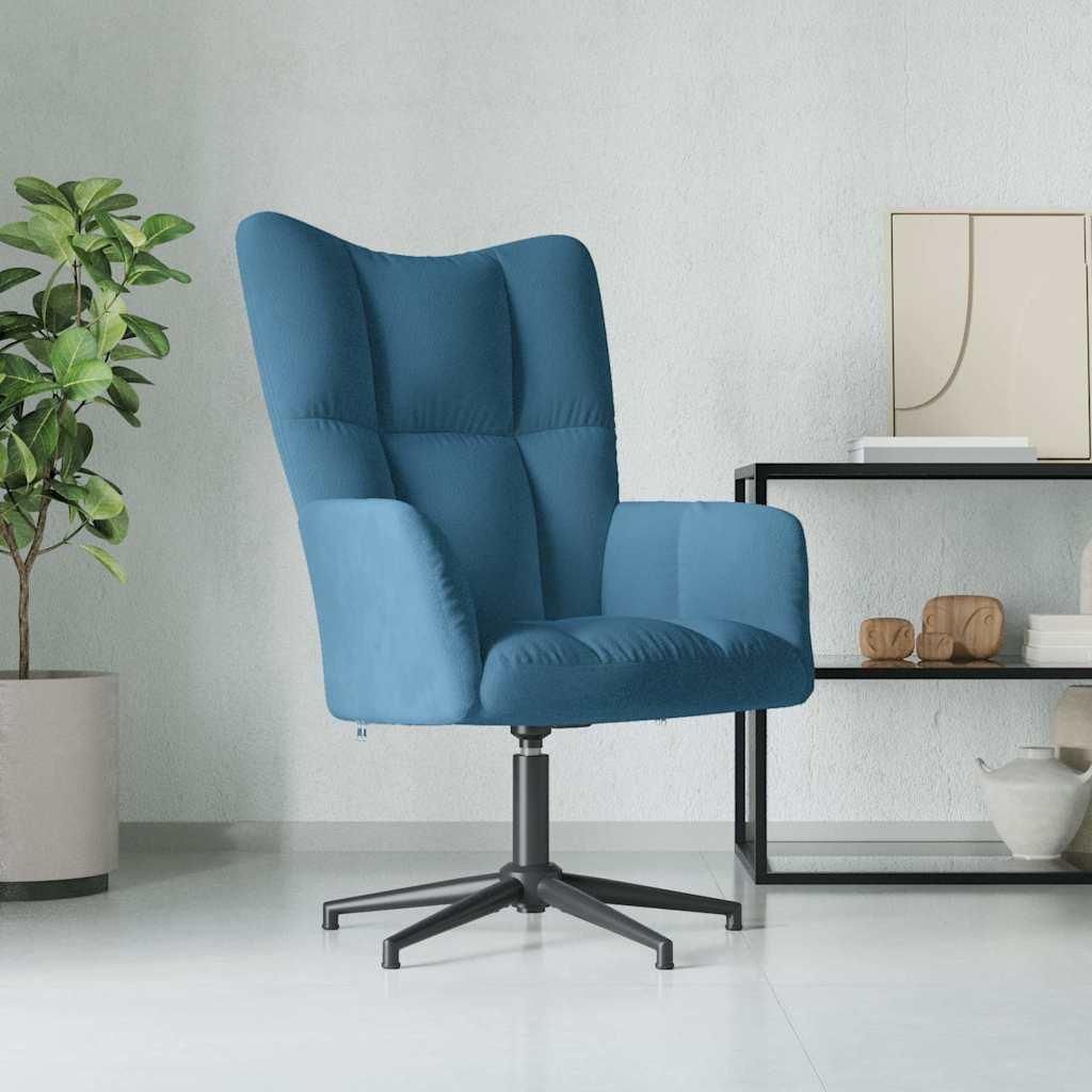 Möbel Relaxsessel Blau Samt - Fernseh- & Relaxsessel 328105