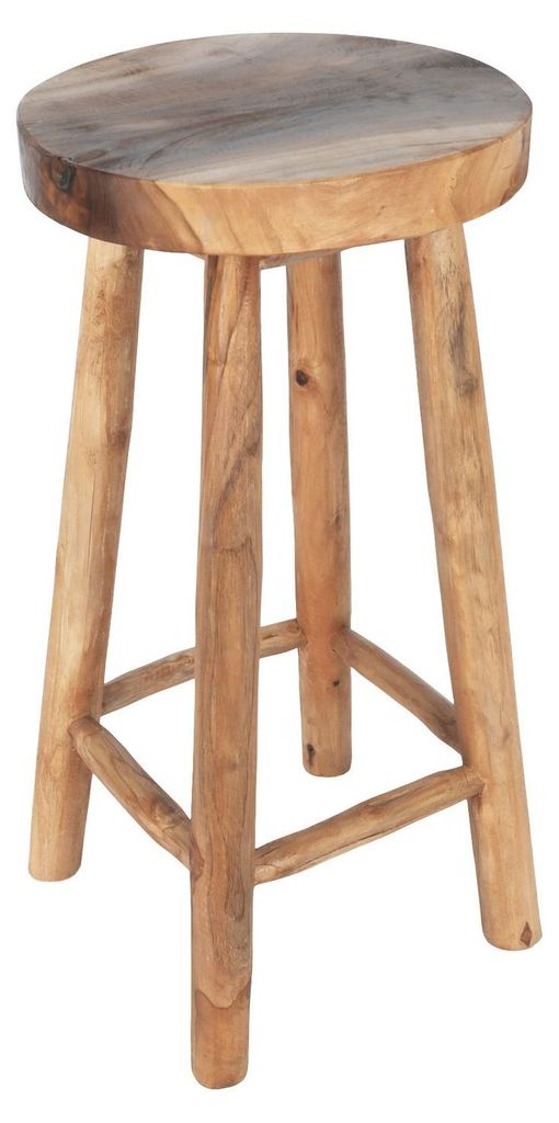 KANSAS Tabouret de bar en teck Tabouret de bar en bois Image du produit 