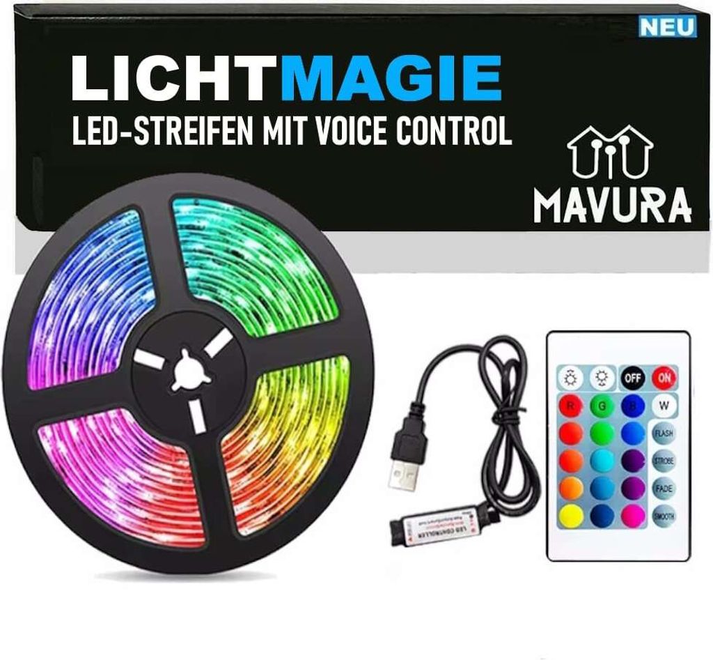 LICHTMAGIE 10m LED Stripe RGB Leiste Streifen Band Licht Leuchte Lichterkette