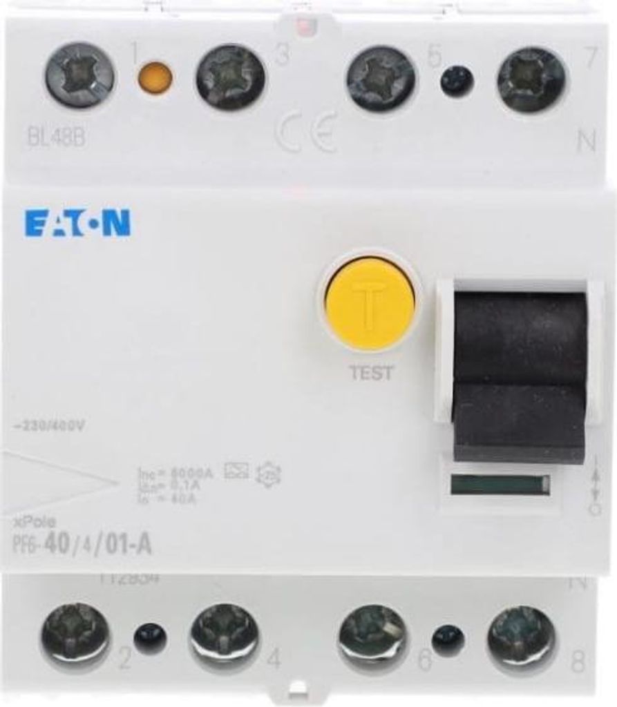 4P 40A 0,1A Differenzialschutzschalter Typ A PF6-40/4/01-A Produktbild 