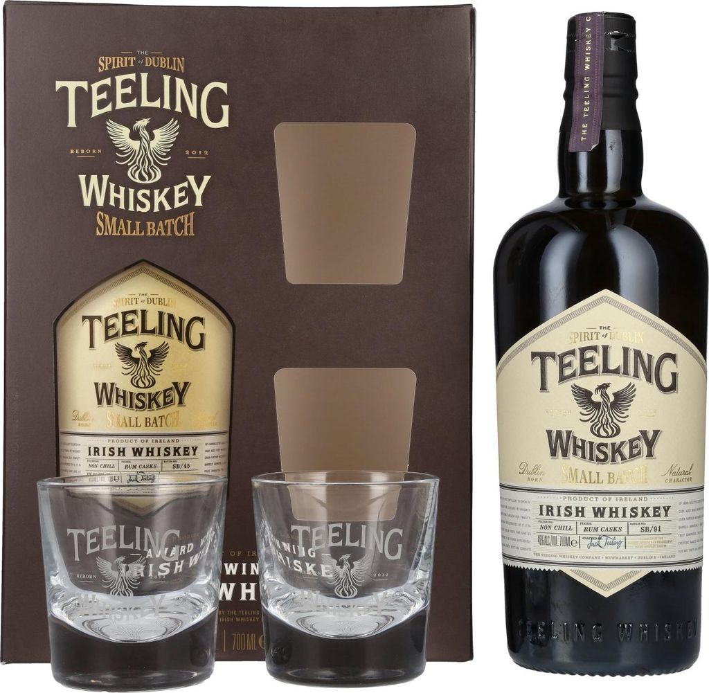 Teeling Small Batch in Box + 2 Gläser 700ml 46% Vol. Produktbild 