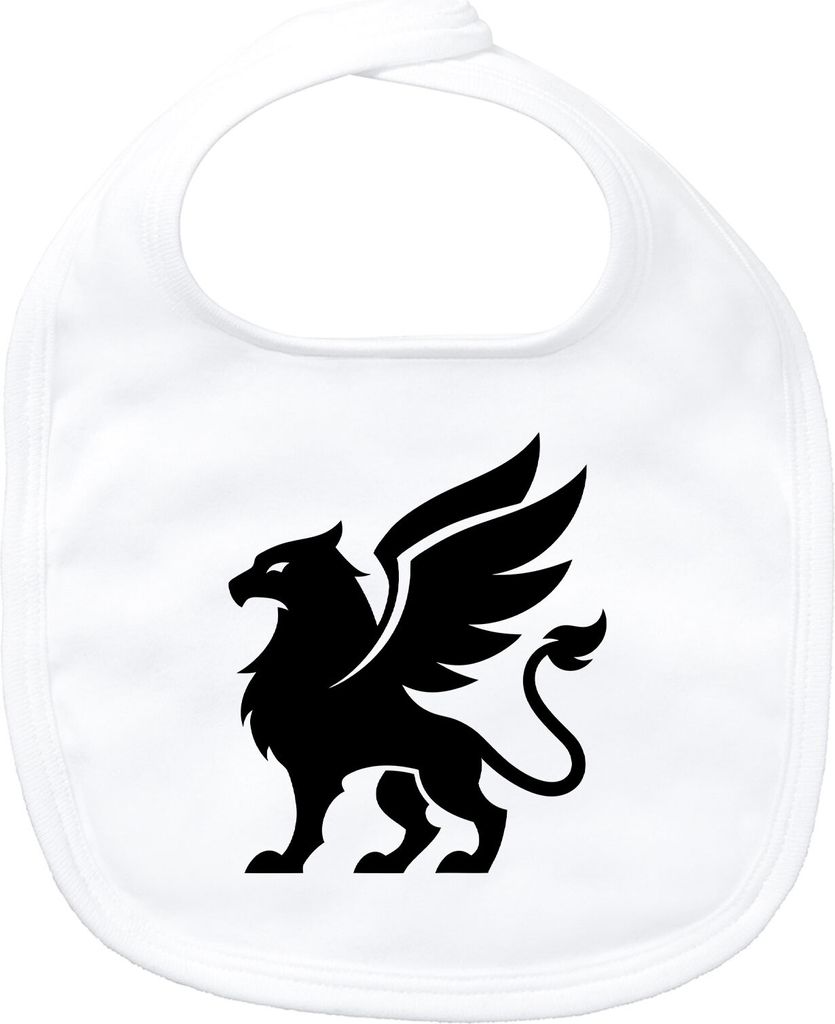 Huuraa Baby Lätzchen Greif Silhouette White Klettverschluss Baumwolle Latz Geschenkidee