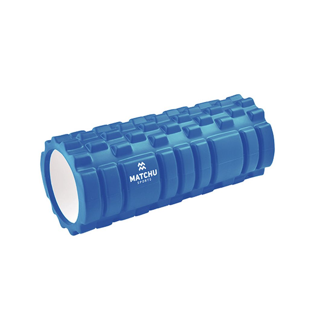 Matchu Sports Faszienrolle 33x14 cm Blau - Massagerolle - 3 in 1 Foam Roller - Schaumstoffrolle - Fitnessrolle - Yoga, Pilates, Workout Roller