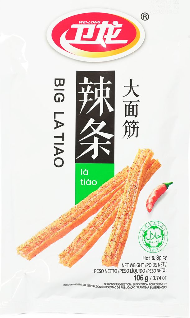 Wei Long Big Latiao Hot & Spicy 106g Produktbild 1