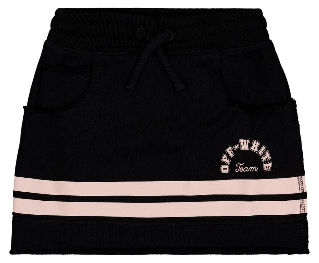Off White - Minirock für Mädchen, A-Linie GT22539 (128) (Schwarz/Pink)