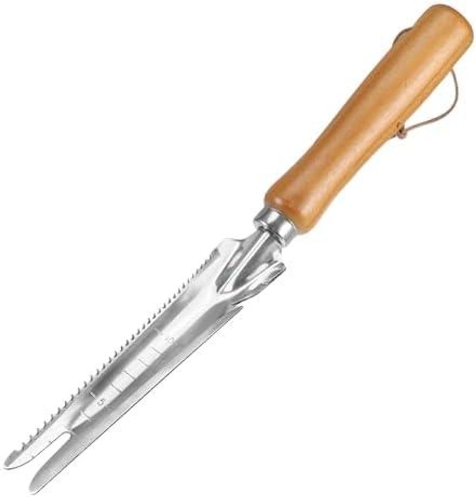 Unkrautstecher Mit Stiel Garden Weeding Tools 34cm Unkrautstecher Mit Holzstiel Unkrautjäter Mit Kratzzinke & Schneidklinge Aus Edelstahl Gartenut...