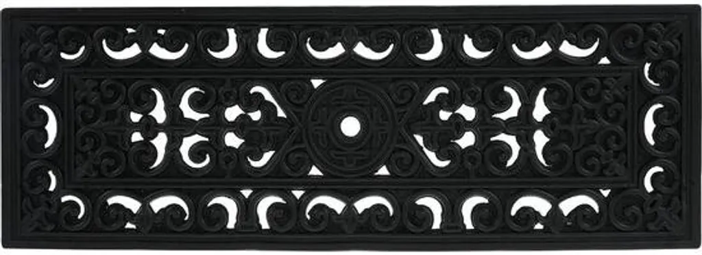Paillasson en caoutchouc noir 75x25 cm - Tapis de marche antidérapant pro