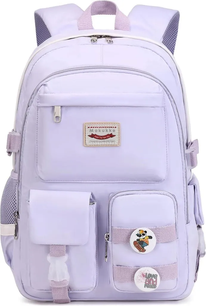 Sac à dos scolaire violet pour le lycée - Daypack Anti-Theft Anime