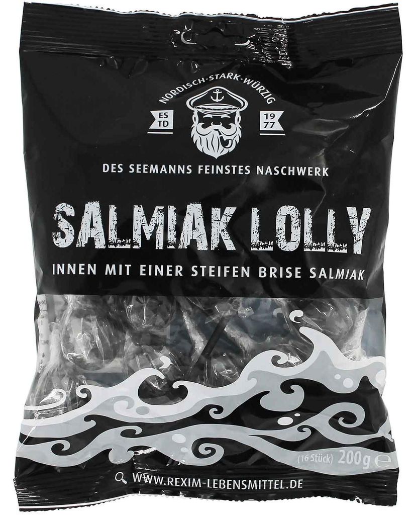 Rexim Salmiak Lolly 200g 16 Stück Produktbild 