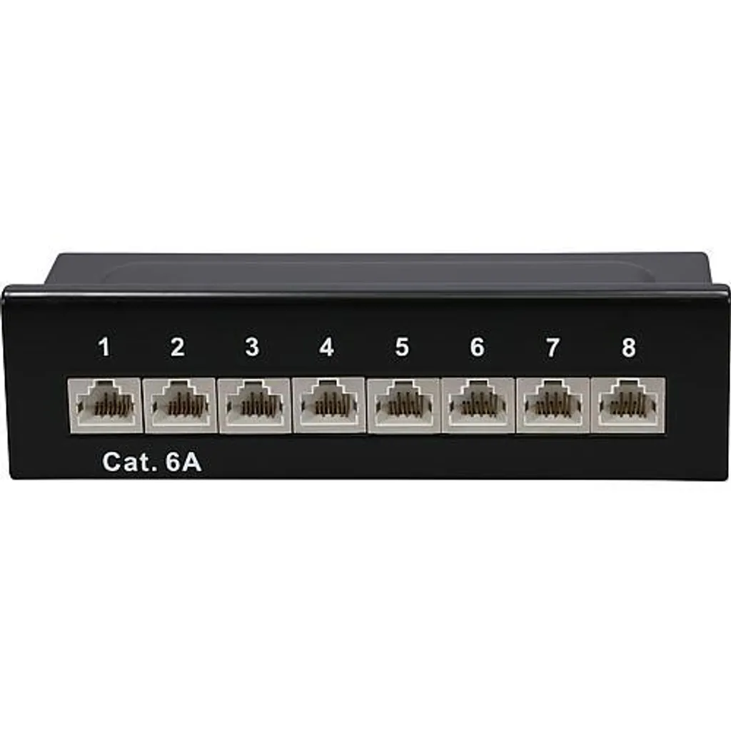 Mini Patch Panel 8 Porte S/CONN Cat 6A | Schermato Nero 75067 - 7